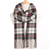 Plaid Winter Scarf Women Warm Foulard Solid Scarves Fashion Casual Scarfs Cashmere Bufandas Hombre