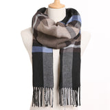 Plaid Winter Scarf Women Warm Foulard Solid Scarves Fashion Casual Scarfs Cashmere Bufandas Hombre