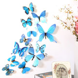 12 Pairs 3D DIY Wall Sticker Stickers Butterfly Home Decor Room Decorations Wall Stickers Poster Wallpaper
