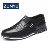ZUNYU Plus Size 38-46 NEW 2019 Genuine Leather Men Casual Shoes Brand Mens Loafers Moccasins Breathable Slip on Driving Shoes