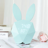 Bluetooth Cute Bunny Light Senior Alarm Clock Night Light Student Charging LED Sensor Light Smart Home Party Gift Light clock