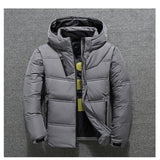Winter Jacket Mens Quality Thermal Thick Coat Snow Red Black Parka Male Warm Outwear Fashion - White Duck Down Jacket Men