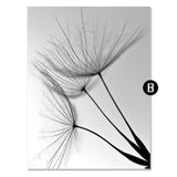 ART ZONE Dandelion Flower Canvas Painting Modern Black White Art Print Picture Home Decor Living Room Abstract Wall Poster
