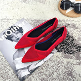 Women's Flat Shoes Ballet Shoes Breathable Knit Pointed Shoes Moccasin Mixed Color Women's Soft Shoes Women Zapatos