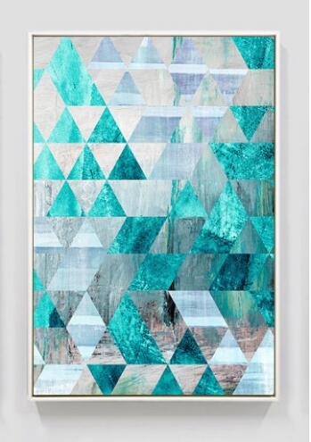 Abstract Geometric Turquoise Canvas Art Posters Canvas Prints Nordic Painting Wall Pictures for Living Room Home Decor No Framed