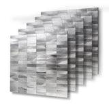 Wholesale 4 Sheets Peel and Stick Wall Tiles Backsplashes 12'' X 12'' Waterproof Metal Wall Stickers for Wall Decor 30cm Alloy